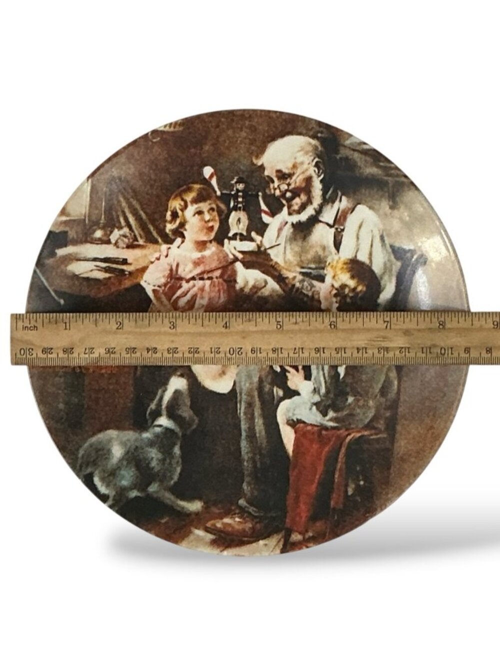 Toymaker Vintage Plate Norman Rockwell Hand Made in USA 1977 Porcelain 8.25” - Picture 4 of 16